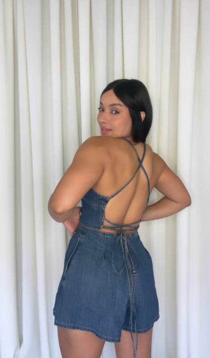 ENCANTO DENIM ROMPER