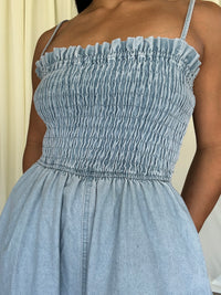 DENIM ROMPER