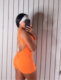 Orange Romper Openback