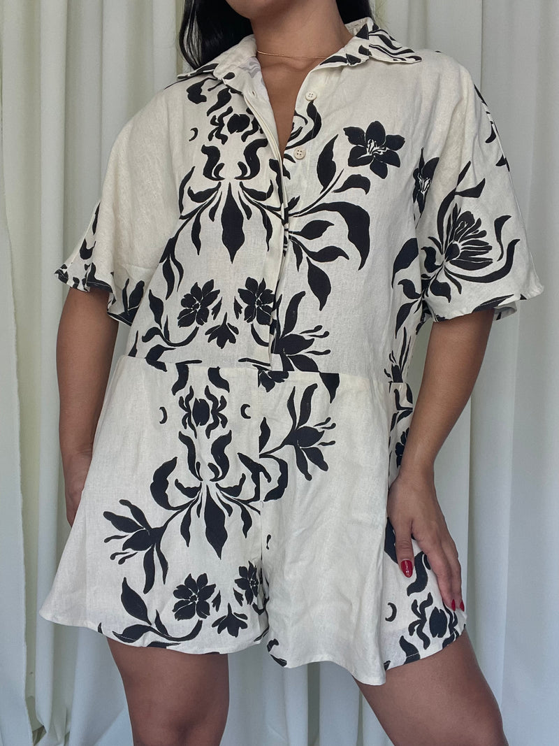 BALI LINEN ROMPER