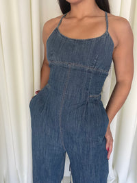 LALA DENIM JUMPSUIT