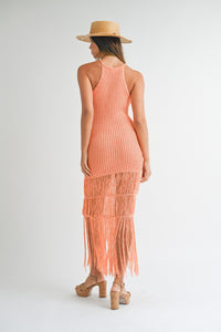 ORANGE CROCHET DRESS