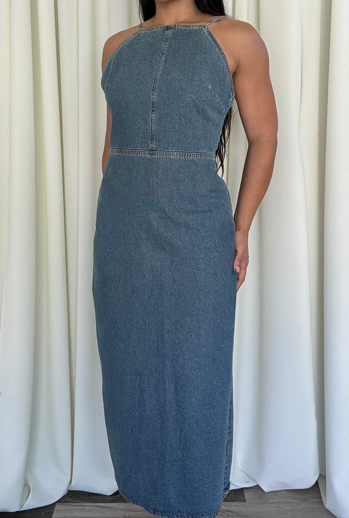 DENIM MAXI DRESS