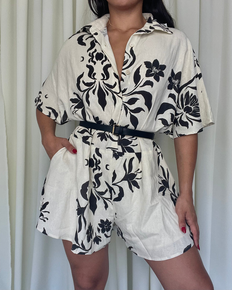 BALI LINEN ROMPER