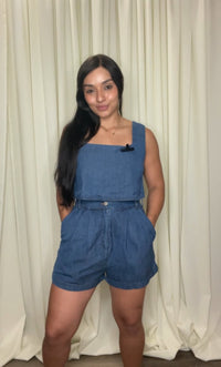 DENIM SHORT SET