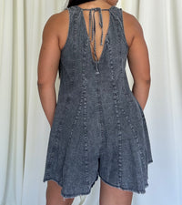 CHARCOAL DENIM ROMPER