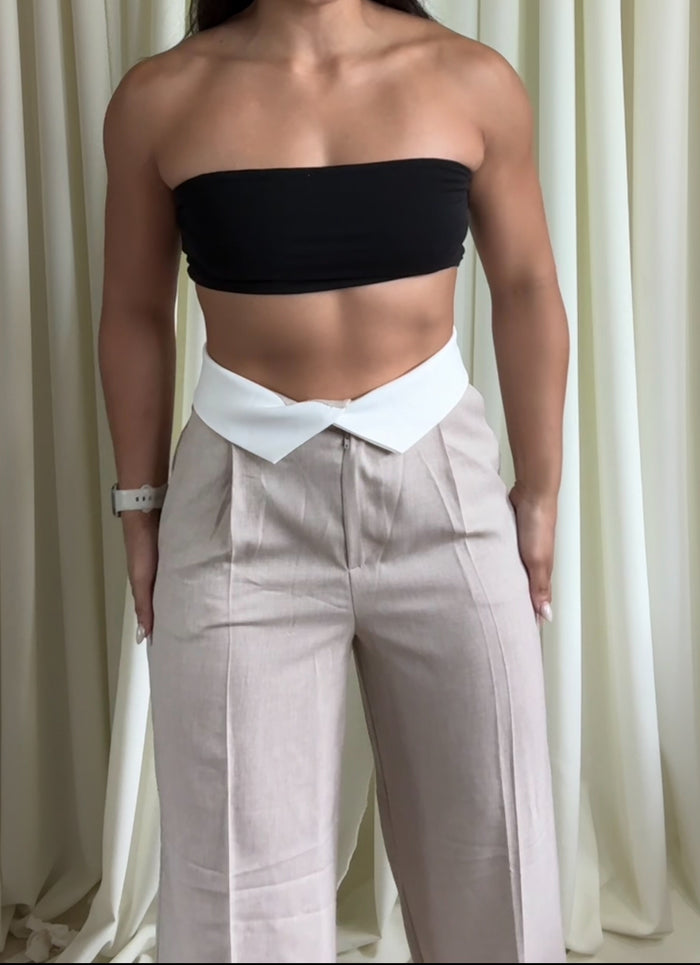 BEIGE MINIMALIST PANT