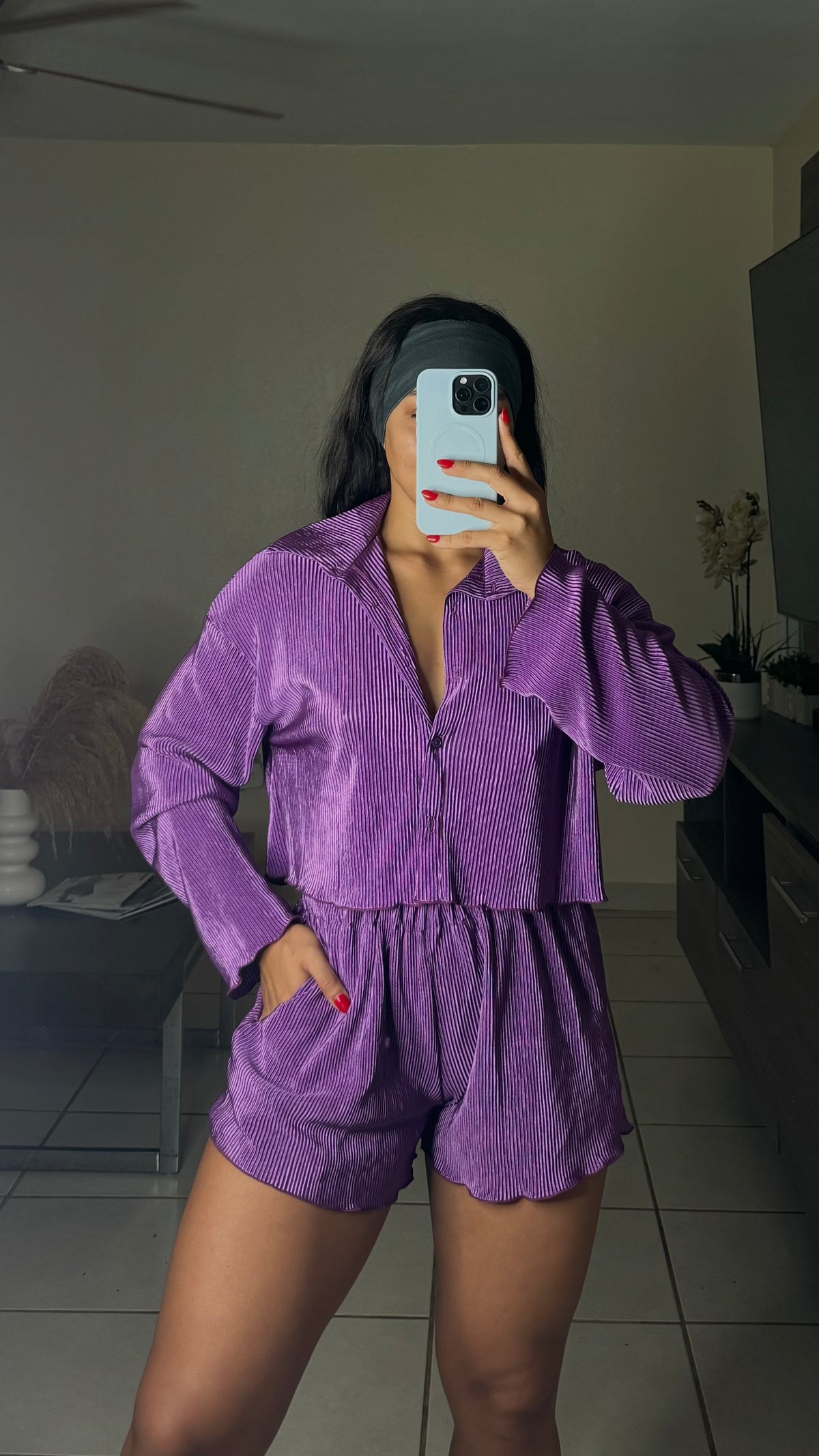 Purple Pliss Set