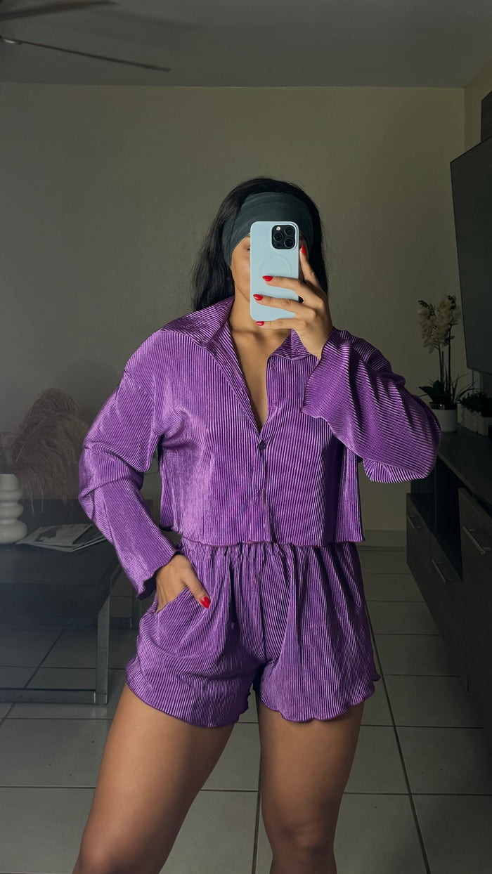 Purple Pliss Set