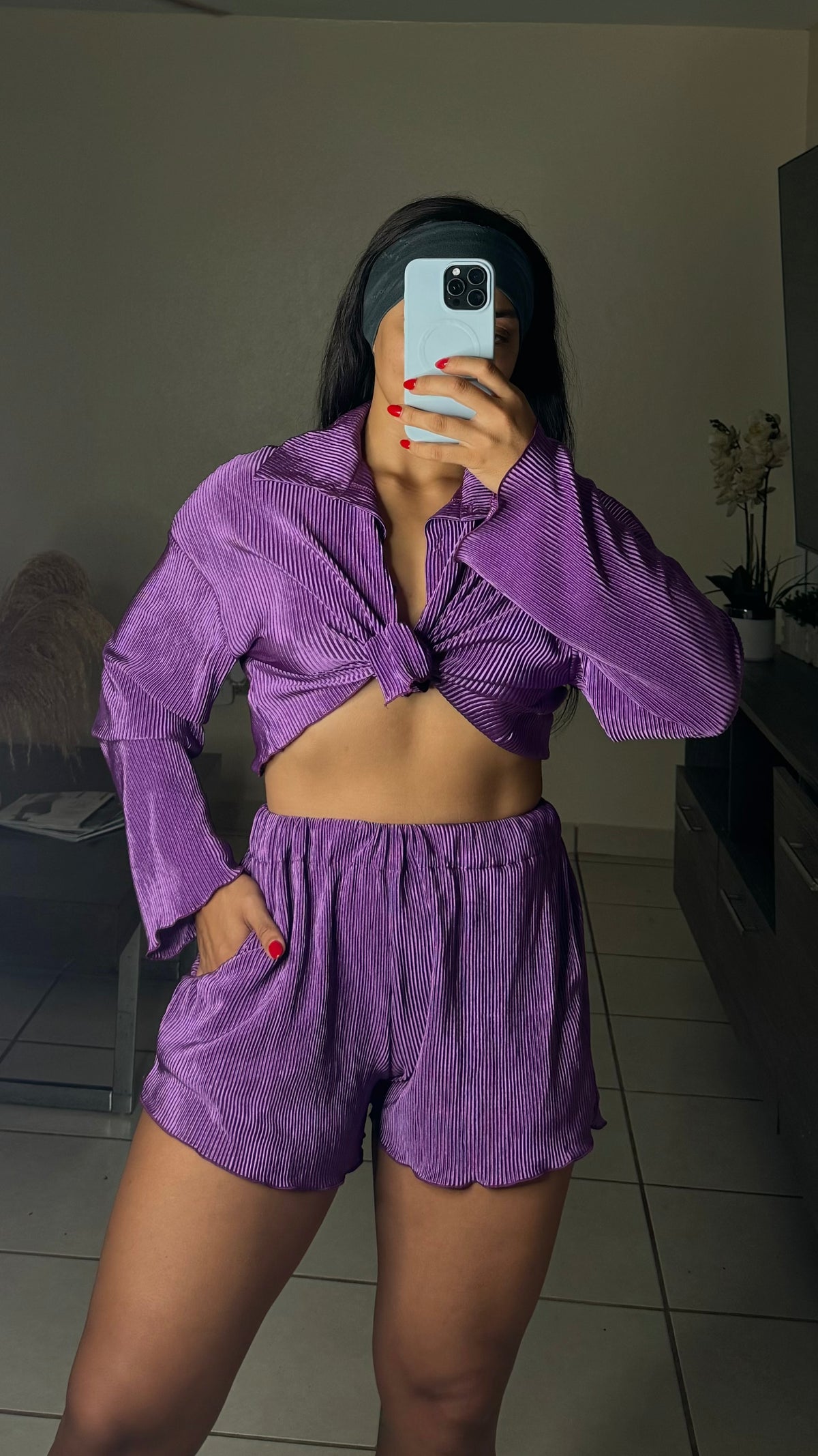 Purple Pliss Set