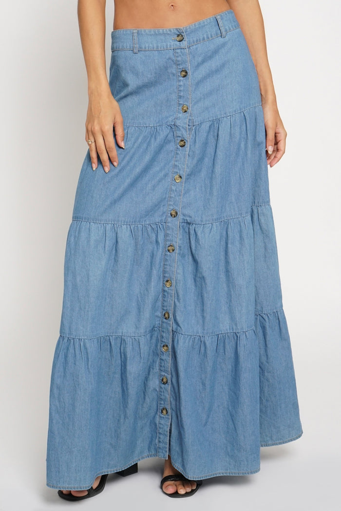 DENIM MAXI SKIRT